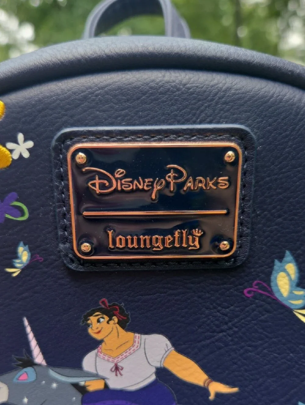 Loungefly Navy Floral 'Being Strong is Fabulous' Mini Backpack